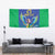 Brazil Canarinho Custom Tapestry Macaw Mascot with Brazil Flag Colors