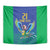 Brazil Canarinho Custom Tapestry Macaw Mascot with Brazil Flag Colors