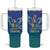 Brazil Canarinho Custom Tumbler With Handle Macaw Mascot with Brazil Flag Colors