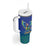 Brazil Canarinho Custom Tumbler With Handle Macaw Mascot with Brazil Flag Colors