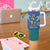 Brazil Canarinho Custom Tumbler With Handle Macaw Mascot with Brazil Flag Colors