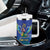 Brazil Canarinho Custom Tumbler With Handle Macaw Mascot with Brazil Flag Colors