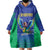 Brazil Canarinho Custom Wearable Blanket Hoodie Macaw Mascot with Brazil Flag Colors