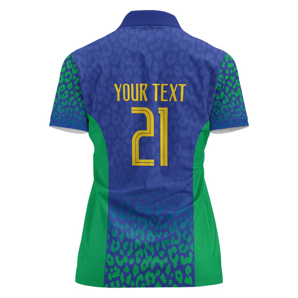 Brazil Canarinho Custom Women Polo Shirt Macaw Mascot with Brazil Flag Colors