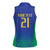Brazil Canarinho Custom Women Sleeveless Polo Shirt Macaw Mascot with Brazil Flag Colors