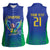 Brazil Canarinho Custom Women Sleeveless Polo Shirt Macaw Mascot with Brazil Flag Colors