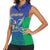 Brazil Canarinho Custom Women Sleeveless Polo Shirt Macaw Mascot with Brazil Flag Colors