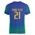 Brazil Canarinho Custom Women V-Neck T-Shirt Macaw Mascot with Brazil Flag Colors
