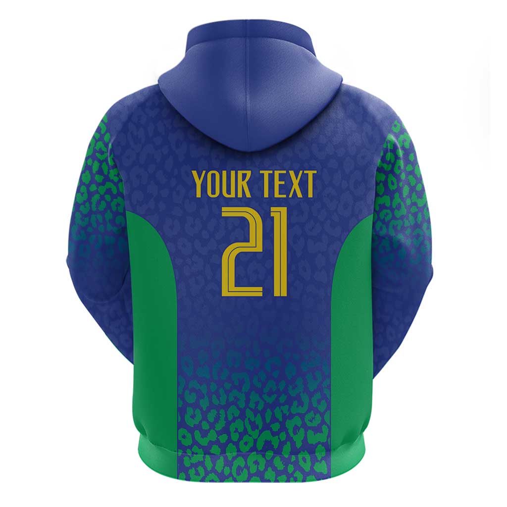 Brazil Canarinho Custom Zip Hoodie Macaw Mascot with Brazil Flag Colors