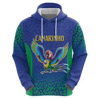 Brazil Canarinho Custom Zip Hoodie Macaw Mascot with Brazil Flag Colors