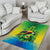 Brazil Football Custom Area Rug Toco Toucan Bora Brasil! Go Brazil!