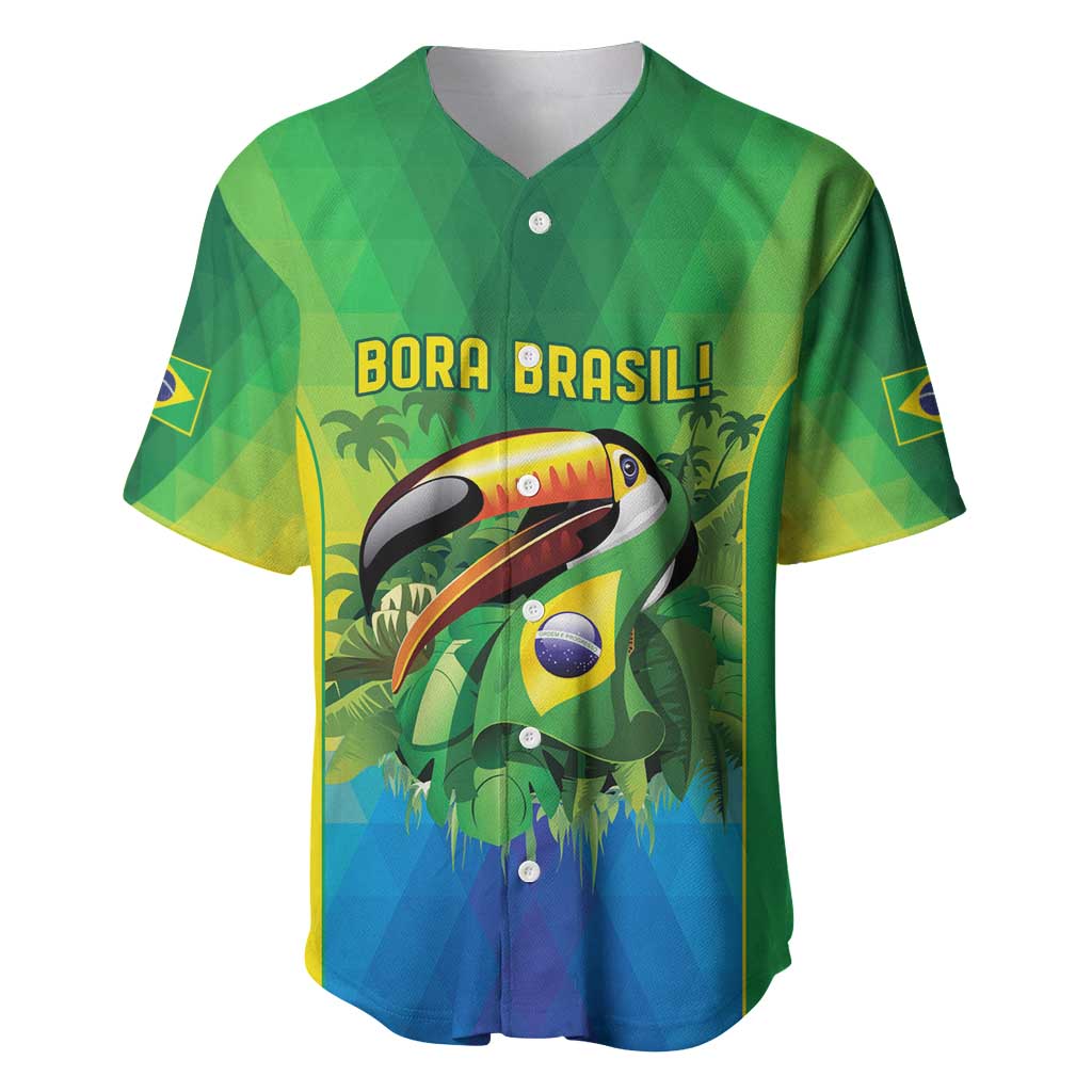 Brazil Football Custom Baseball Jersey Toco Toucan Bora Brasil! Go Brazil!