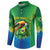 Brazil Football Custom Button Sweatshirt Toco Toucan Bora Brasil! Go Brazil!