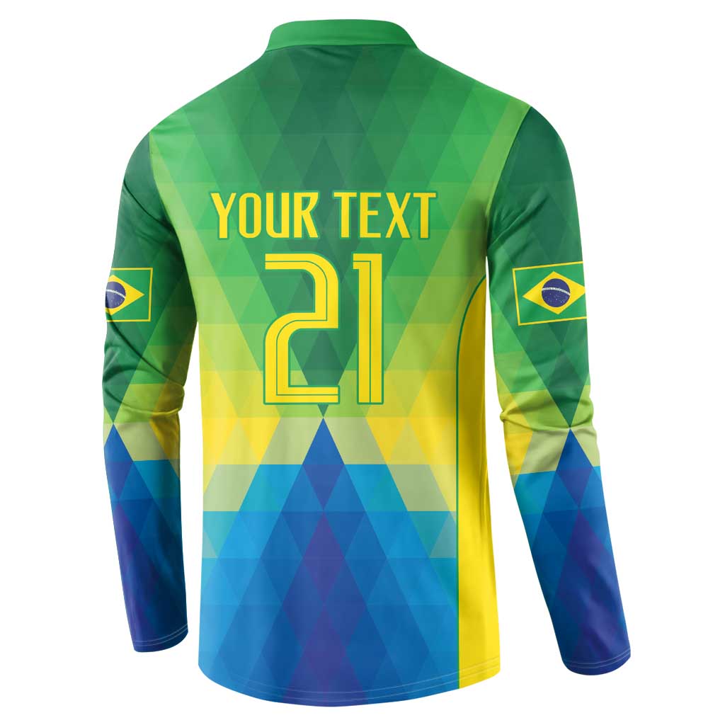 Brazil Football Custom Button Sweatshirt Toco Toucan Bora Brasil! Go Brazil!