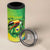 Brazil Football Custom 4 in 1 Can Cooler Tumbler Toco Toucan Bora Brasil! Go Brazil!