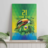 Brazil Football Custom Canvas Wall Art Toco Toucan Bora Brasil! Go Brazil!