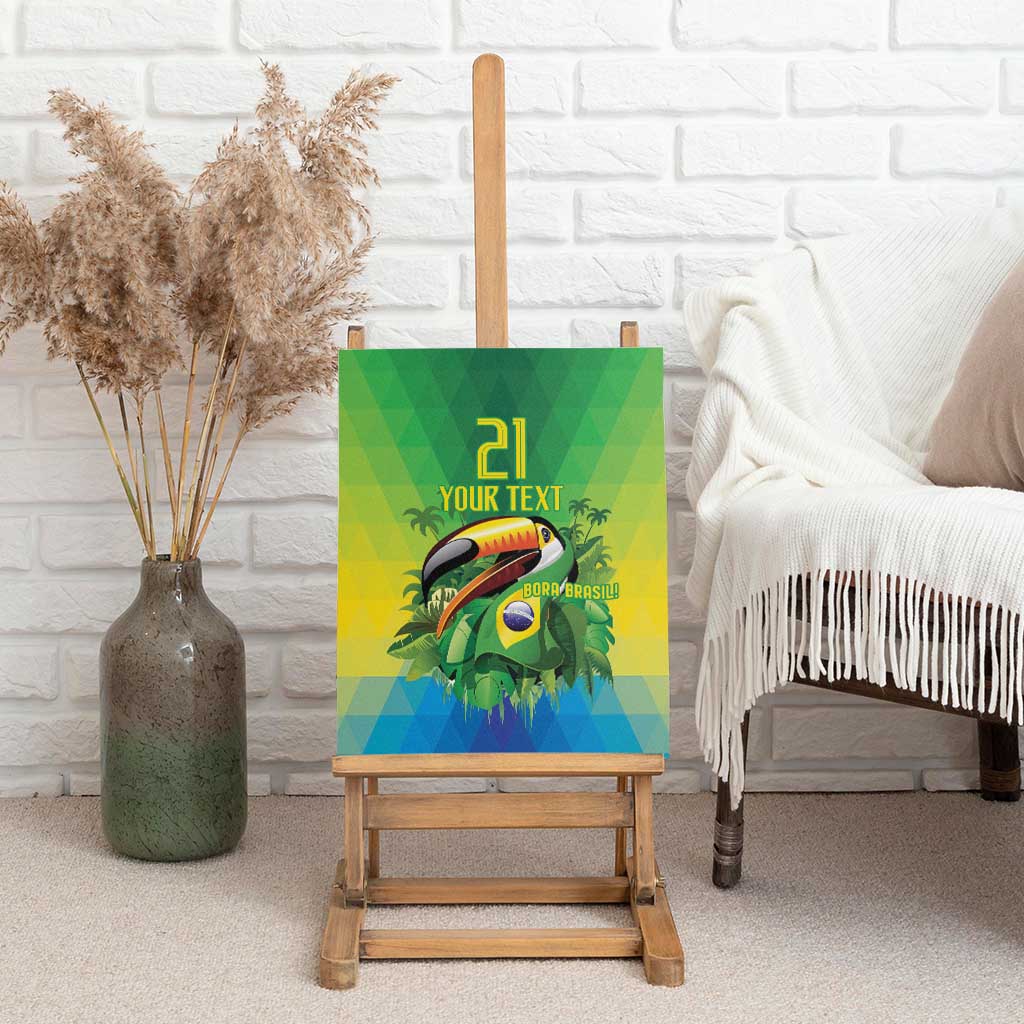 Brazil Football Custom Canvas Wall Art Toco Toucan Bora Brasil! Go Brazil!