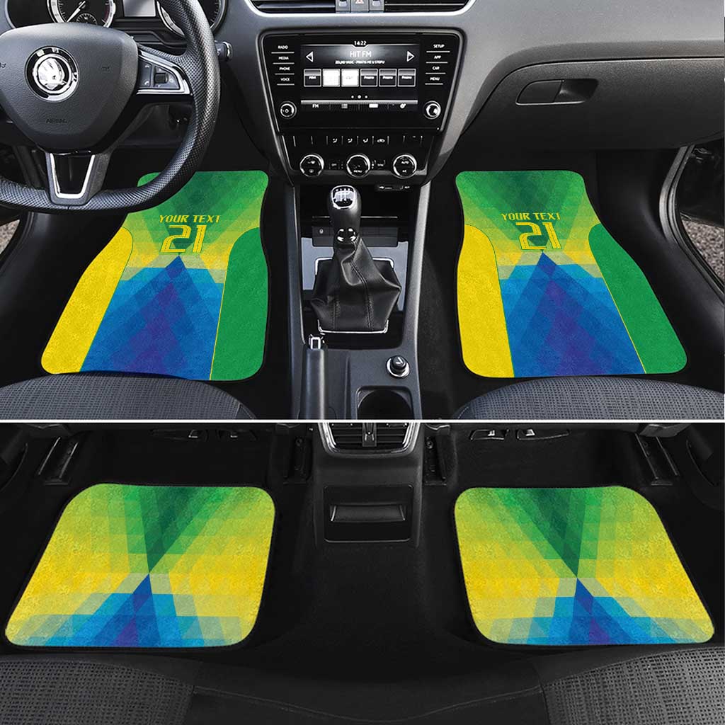 Brazil Football Custom Car Mats Toco Toucan Bora Brasil! Go Brazil!