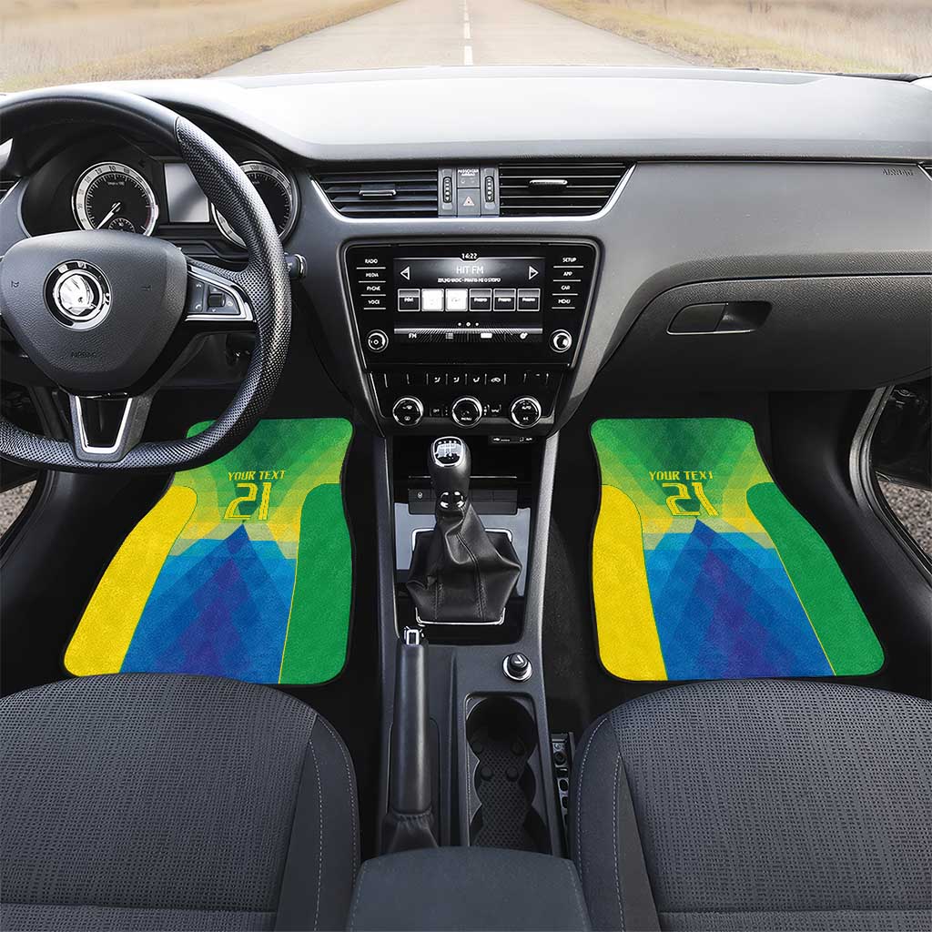 Brazil Football Custom Car Mats Toco Toucan Bora Brasil! Go Brazil!