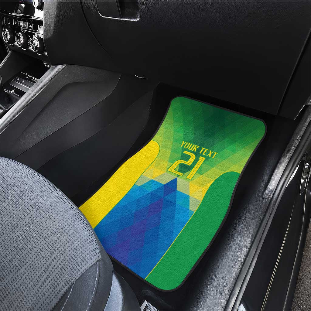 Brazil Football Custom Car Mats Toco Toucan Bora Brasil! Go Brazil!