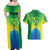 Brazil Football Custom Couples Matching Off Shoulder Maxi Dress and Hawaiian Shirt Toco Toucan Bora Brasil! Go Brazil!