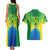 Brazil Football Custom Couples Matching Tank Maxi Dress and Hawaiian Shirt Toco Toucan Bora Brasil! Go Brazil!