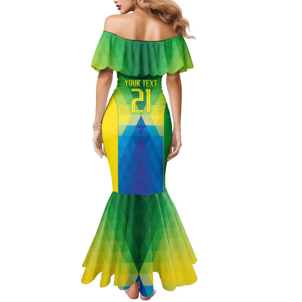 Brazil Football Custom Family Matching Mermaid Dress and Hawaiian Shirt Toco Toucan Bora Brasil! Go Brazil!