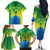 Brazil Football Custom Family Matching Off The Shoulder Long Sleeve Dress and Hawaiian Shirt Toco Toucan Bora Brasil! Go Brazil!
