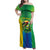 Brazil Football Custom Family Matching Off Shoulder Maxi Dress and Hawaiian Shirt Toco Toucan Bora Brasil! Go Brazil!