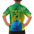Brazil Football Custom Family Matching Off Shoulder Short Dress and Hawaiian Shirt Toco Toucan Bora Brasil! Go Brazil!
