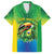 Brazil Football Custom Family Matching Off Shoulder Short Dress and Hawaiian Shirt Toco Toucan Bora Brasil! Go Brazil!