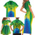 Brazil Football Custom Family Matching Short Sleeve Bodycon Dress and Hawaiian Shirt Toco Toucan Bora Brasil! Go Brazil!