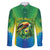 Brazil Football Custom Family Matching Short Sleeve Bodycon Dress and Hawaiian Shirt Toco Toucan Bora Brasil! Go Brazil!