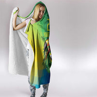 Brazil Football Custom Hooded Blanket Toco Toucan Bora Brasil! Go Brazil!