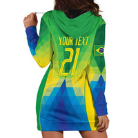 Brazil Football Custom Hoodie Dress Toco Toucan Bora Brasil! Go Brazil!