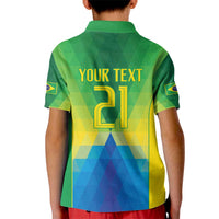 Brazil Football Custom Kid Polo Shirt Toco Toucan Bora Brasil! Go Brazil!