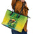 Brazil Football Custom Leather Tote Bag Toco Toucan Bora Brasil! Go Brazil!
