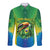 Brazil Football Custom Long Sleeve Button Shirt Toco Toucan Bora Brasil! Go Brazil!