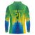 Brazil Football Custom Long Sleeve Polo Shirt Toco Toucan Bora Brasil! Go Brazil!
