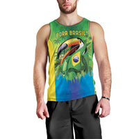 Brazil Football Custom Men Tank Top Toco Toucan Bora Brasil! Go Brazil!