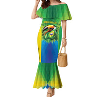 Brazil Football Custom Mermaid Dress Toco Toucan Bora Brasil! Go Brazil!