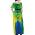 Brazil Football Custom Off Shoulder Maxi Dress Toco Toucan Bora Brasil! Go Brazil!