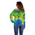 Brazil Football Custom Off Shoulder Sweater Toco Toucan Bora Brasil! Go Brazil!