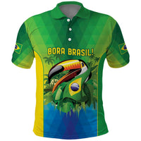 Brazil Football Custom Polo Shirt Toco Toucan Bora Brasil! Go Brazil!