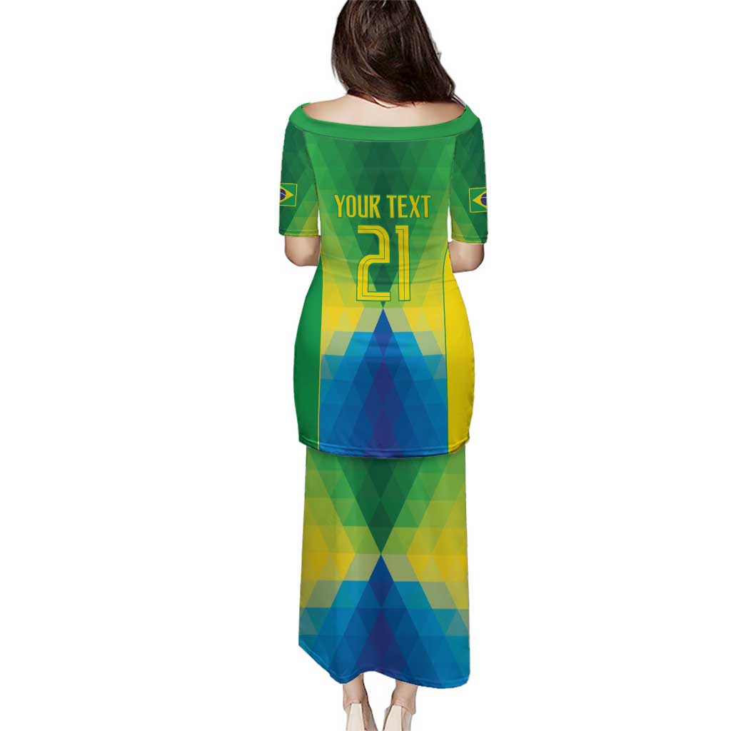 Brazil Football Custom Puletasi Toco Toucan Bora Brasil! Go Brazil!