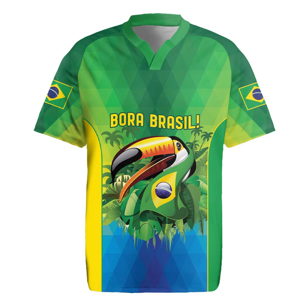 Brazil Football Custom Rugby Jersey Toco Toucan Bora Brasil! Go Brazil!