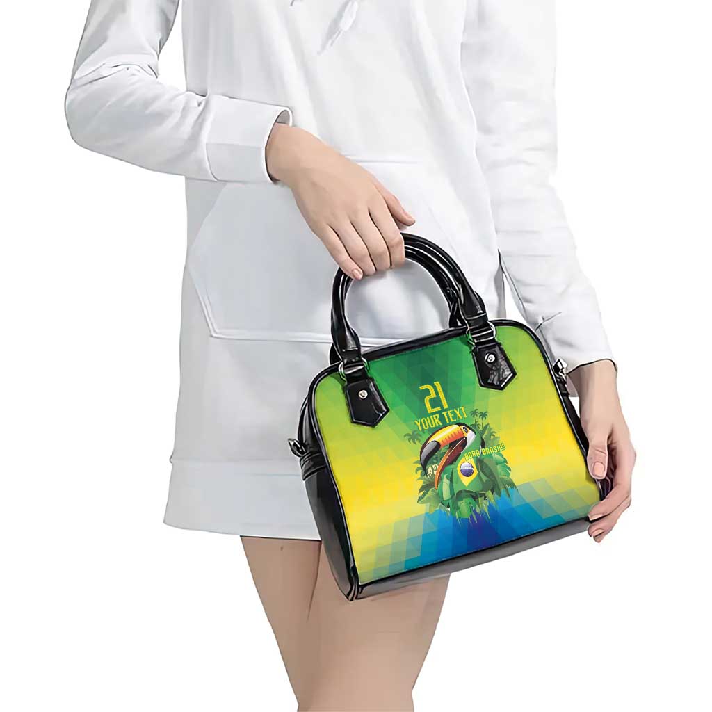 Brazil Football Custom Shoulder Handbag Toco Toucan Bora Brasil! Go Brazil!