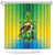 Brazil Football Custom Shower Curtain Toco Toucan Bora Brasil! Go Brazil!