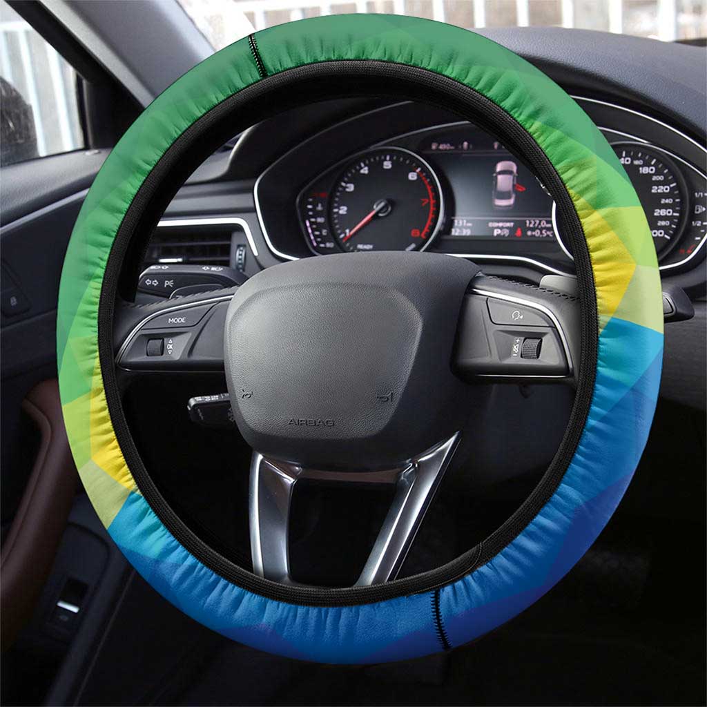 Brazil Football Steering Wheel Cover Toco Toucan Bora Brasil! Go Brazil!