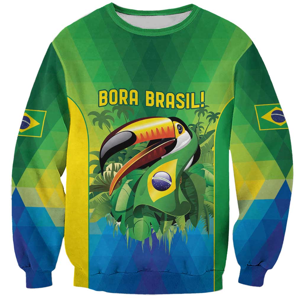 Brazil Football Custom Sweatshirt Toco Toucan Bora Brasil! Go Brazil!